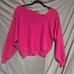 Women's Line And Dot Pink Sweater Xsmall